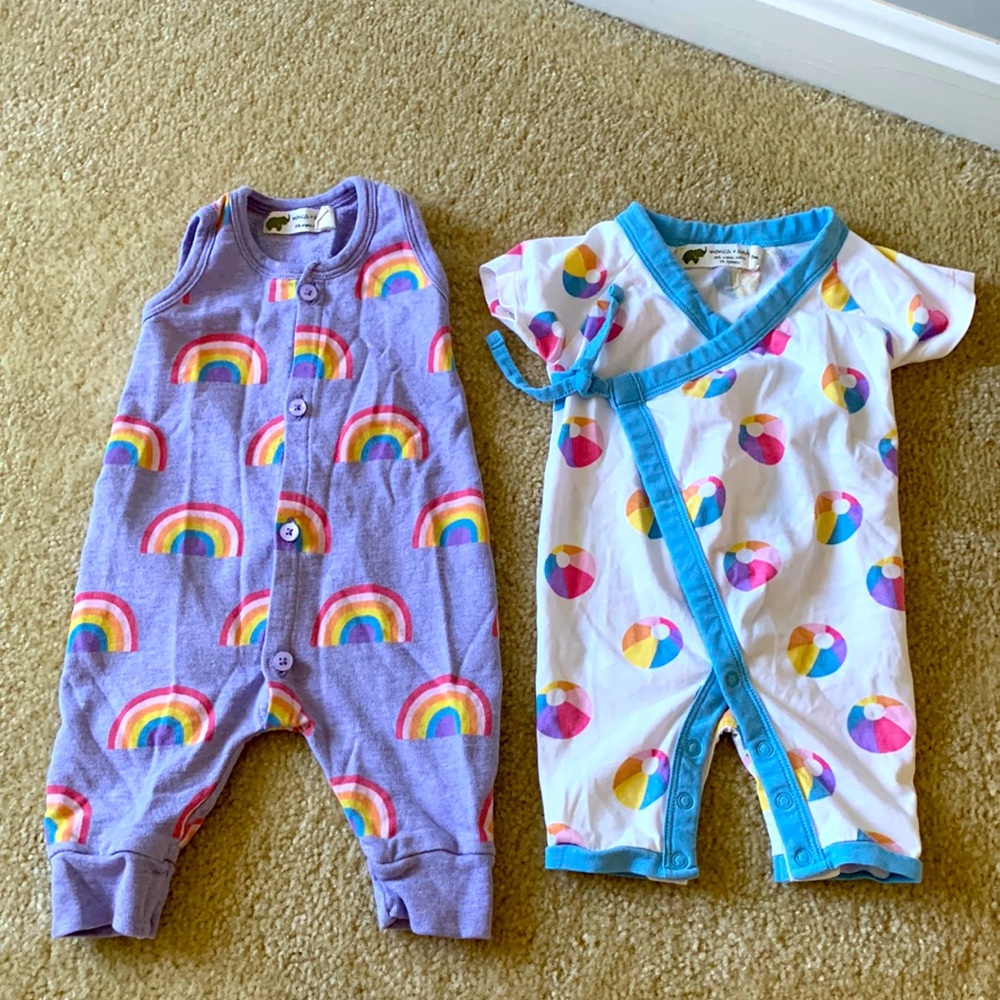 Monica & Andy 0-3m Rompers